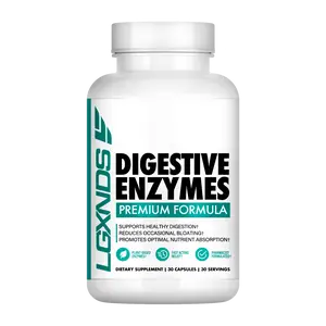 LGXNDS Digestive Enzyme Blend | 3 Patented Enzymes DigeSEB Super HemiSEB and Peptizyme SP | Bloating and Digestive Wellness Support | Vegan Daily Formula