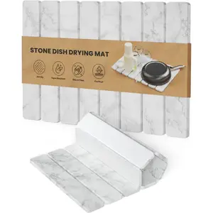 Collapsible Stone Drying Mat for Kitchen Counter (Diatomaceous Earth)