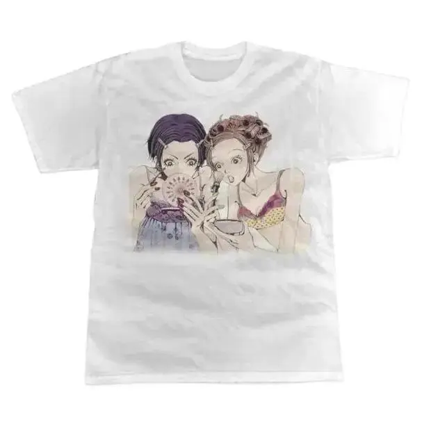 Nana and Hachi Retro Anime Vintage Graphic Tee - Men's Unisex Crewneck Short-Sleeve T Shirt, Comfortable Casual Streetwear, Vintage Graphic Tees for Gym Everyday Summer Wear