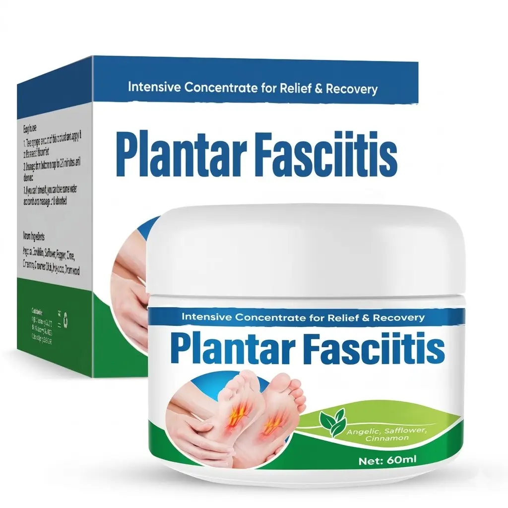 Plantar Fasciitis Pain Calm Cream 60ml - Fast-Acting, Fast-Absorbing Herbal Blend Gel with Angelica, Wormwood, Cinnamon - Prop 65 Safe Relief for Heel Spurs, Arch Strain, Inflammation, Joint Pain - Natural Wellness Healthcare Solution & Treatment