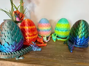 Articulating Dragon by McGybeer - Tricolor Filament, Articulated Dragon Figure, Unique Collectible, Authorized Seller | 3D printed