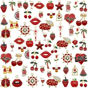 30pcs Mixed Enamel Charms Pendants for Jewelry Making Bulk lot Necklace Earrings Bracelet Craft Findings