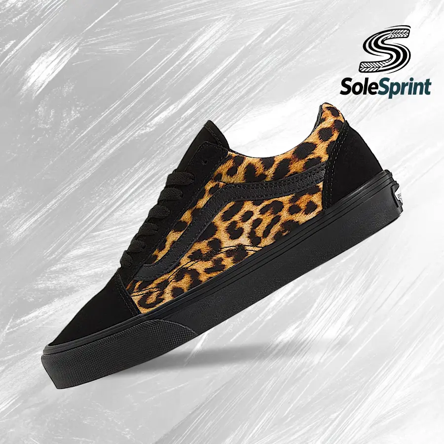 vans Old Skool Shoe Leopard Brown / Black– Men's Lifestyle Sneakers – shoes for man  - Running Shoes, Lightweight Shock-Absorbing Comfort, Breathable Everyday Fit, Gym Training to Street Casual Wear - back to school - VN000E8WYS5