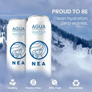 NEA Canned Water Spring Water (6 Cases - Pack of 72)
