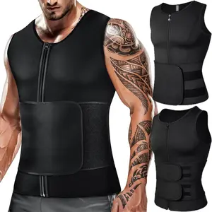 Men Sauna Suit,Men Waist Trainer Neoprene Sweat Vest Body Shaper,Men Waist Trimmer Belt Workout Tank Tops For Runnging Fitness GYM,Menswear Undershirt For All Seasons