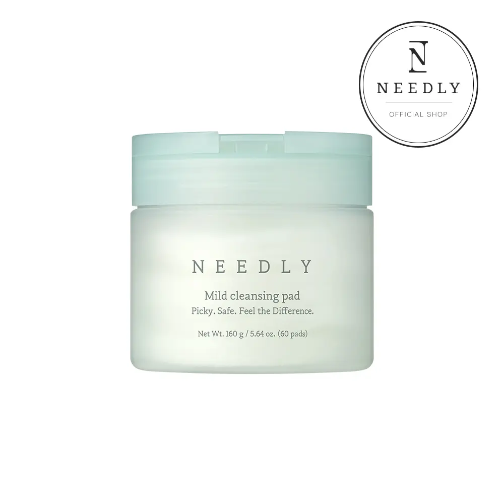 NEEDLY Mild Cleansing Pad 160g (60 Pads) | Makeup Remover & Sunscreen Cleansing Pad