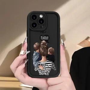 Phone Case: "Mom of Boys" Tribute Phone Case - Anti - Fingerprint & Full - Lens Protection Suitable for a variety of iPhone models, from Iphone 17 series to Iphone 11 series, and Iphone x series Great Gift for Mother's Day, Father's Day and More