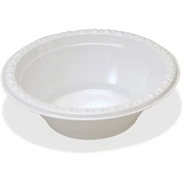 Tablemate TBL12244WH 12 oz Party Expressions Plastic Bowl, White - Pack of 12