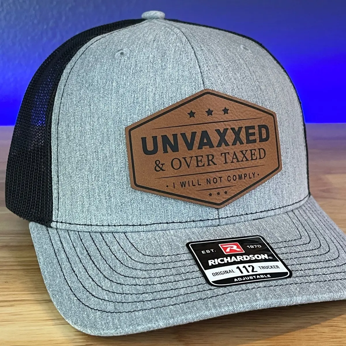 UNVAXXED & OVER TAXED Leather Patch Hat
