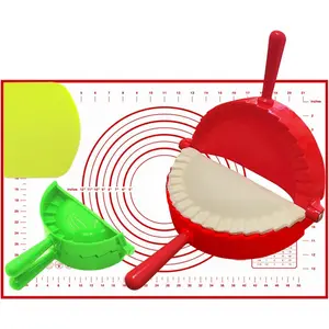 Dumpling Maker, Empanada Maker Press Set 2 Sizes (6"+3.74") with Large Non Stick Pastry Mat and Dough Cut for Dumplings, Potstickers, Empanadas, Jamaican Beef Patties