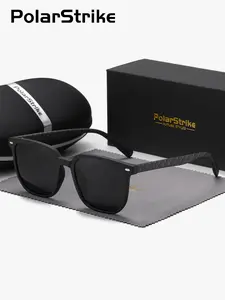Unisex Simple Style Square Frame Sunglasses, Trendy Casual UV400 Polarized Sunglasses for Everyday Use, Fashion Accessories for Outdoor Activities, Fashionable UV Blocking Sunglasses, Modern Trendy Sunglasses, Polarized Eyewear, Polarised Sunglasses