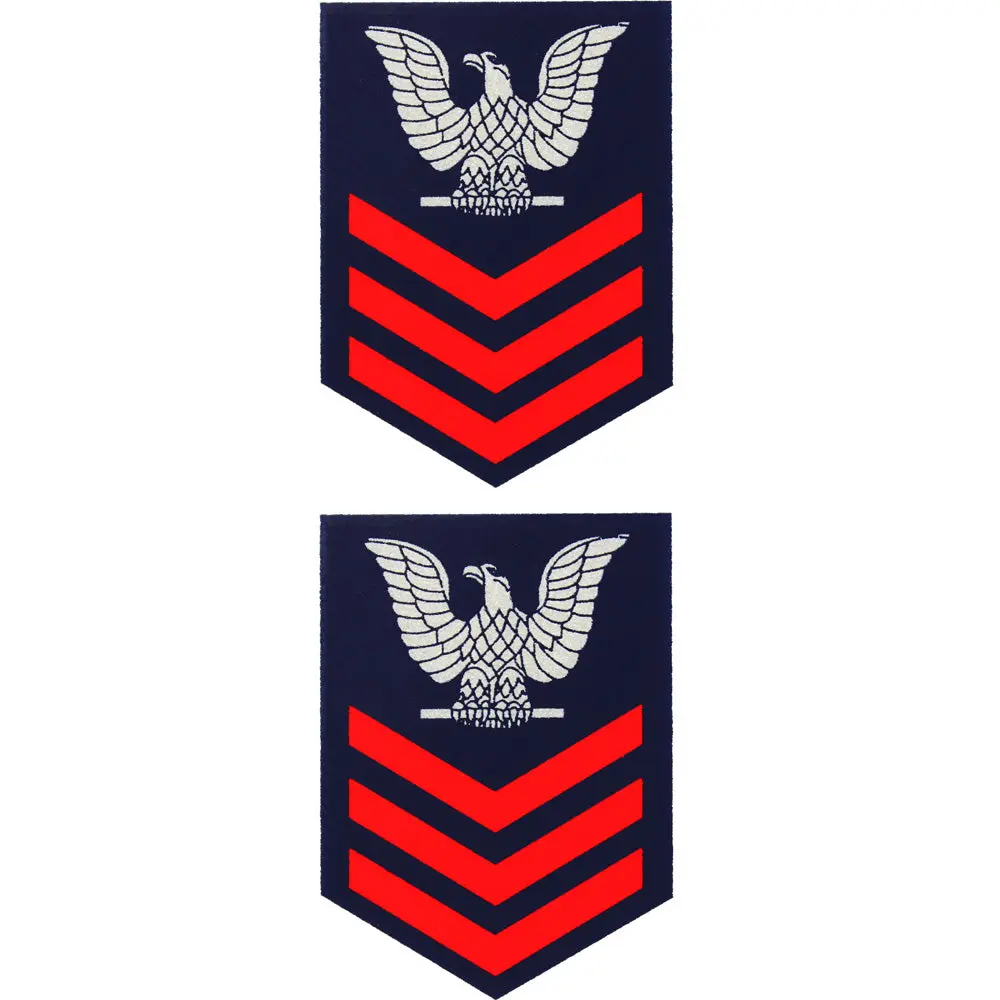 Navy Enlisted Rank Clear Mini Decal 2 pc.