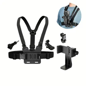Adjustable Phone Holder Action Camera Strap Set with Phone Clip Durable Smartphone Accessories for Gopro Phone Osmo Action Sports Camera Accessories Gift for Boyfriend Back to School Supplies Men's Gadgets