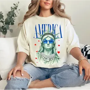 Sassy America Statue Of Liberty, 4th of July, Merica, Patriotic, Funny Patriotic T-shirt