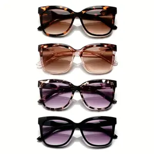 4 Pack Bifocal Reading Sunglasses Blue Light Blocking UV Protection Spring Hinge Oversized Frame Comfortable Unisex Daily Eyeglasses