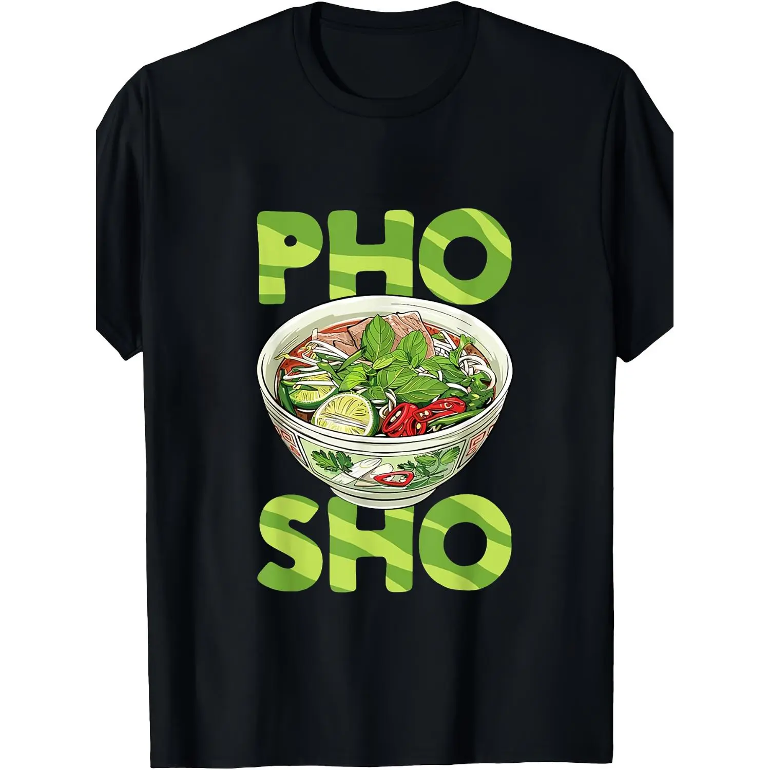 Women's Basic Crew Neck Short Sleeve T-Shirt - Vietnamese Theme Pho Ho T Graphic Print, Soft Breathable Fabric, Machine Washable, Work Streetwear Top, XXL