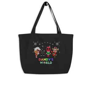 Dandy's World Holiday Toons Roblox Large Tote Bag