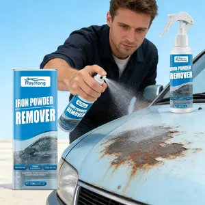 Car Iron Remover Spray for Wheels Paint Waterproof Stain Resistant Formula with Fresh Scent Helps Lift Iron Particles Road Grime for Auto Detailing Care