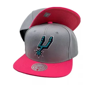 Mitchell & Ness Grey/Pink NBA San Antonio Spurs Core Basic Snapback