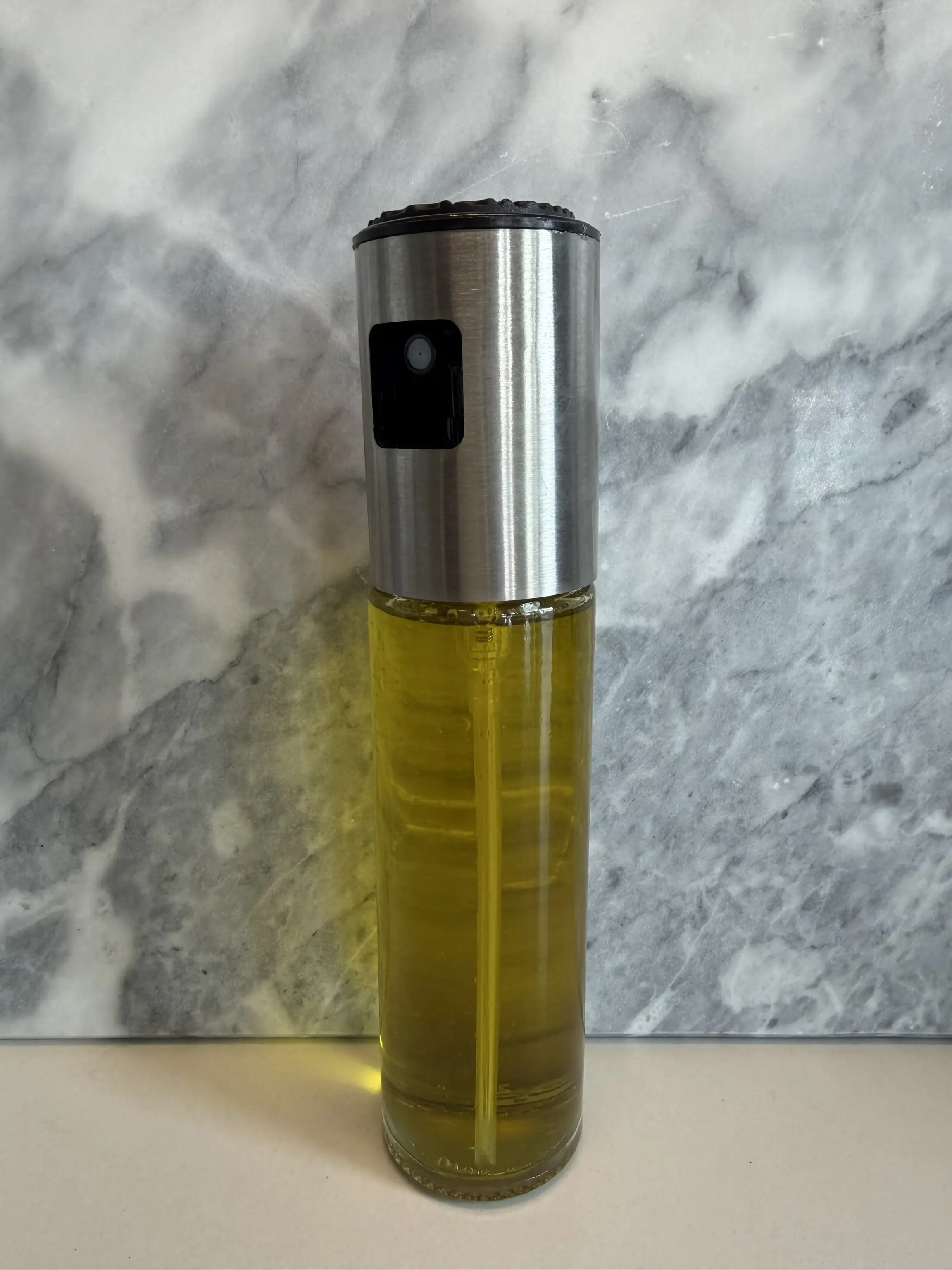Luxe Oil Spray Bottle for Cooking | Refillable Glass Oil Mister