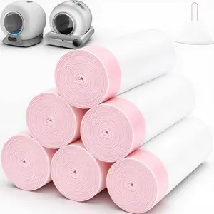 120 Count Heavy Duty Litter Box Liners Compatible with PetCove & Ducksky Automatic Litter Box Bags - Extra Large Self-Cleaning Cat Litter Box Liners, Leak-proof & Drawstring Design Waste Bags
