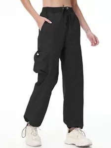 Women's Solid Color Pants, Casual Comfy Breathable Trousers for Outdoor Activities, Ladies Sportswear for Outdoor Activities