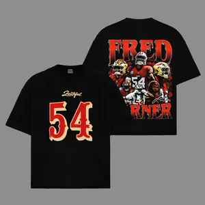 Fred Warner 54 All-Pro Fred For The Faithful Cotton Hoodie Sweatshirt T-Shirt, Niner Empire Outfit, Faithful to The Bay! Game Day Outfits, Gift For Football Fans, Football Novelty Hoodie  Gift for Birthday Christmas Halloween