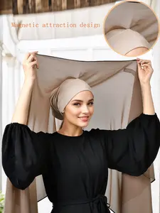 Magnetic Headscarf for Women, Ultra Soft & Elastic Muslim Hijab, Turban Hijab, Perfect for Daily Use & Special Occasions, One Size Fits All