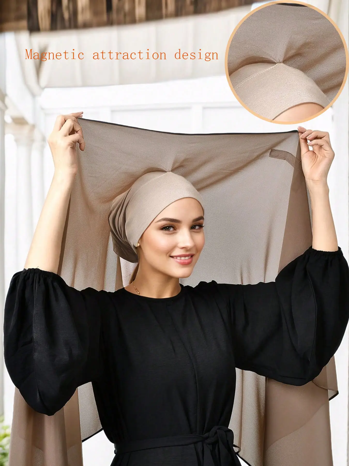 Magnetic Headscarf for Women, Ultra Soft & Elastic Muslim Hijab, Perfect for Daily Use & Special Occasions, One Size Fits All