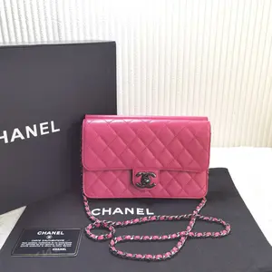 Pre-owned Calfskin Crossbody Bags Chanel Limited WOC Pink Calfskin