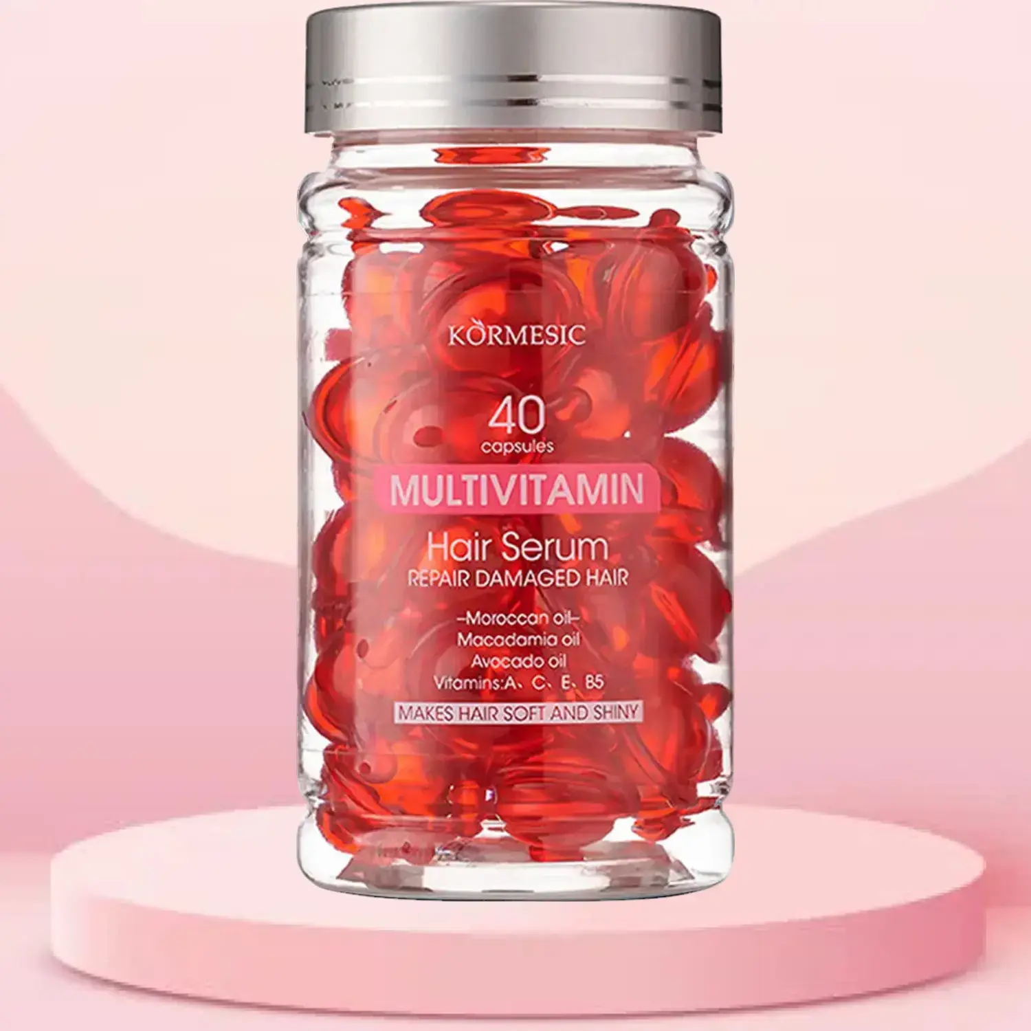 Multivitamin Hair Vitamin Capsule,Rich in various vitamins and Moroccan nut oil,40 pills/bottle,Hair Treatment Serum,Hair Care Essential Capsule for Dry & Damaged Hair, Hair Care & Styling Product for Women & Men, Haircare