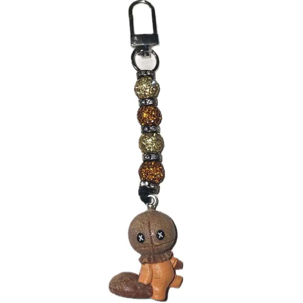 Bag Head Horror - Bling Cellphone  Smartphone Charm - Bag Clip - Keychain - Accessory