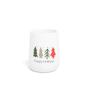 Matte White Christmas Toothbrush Holder