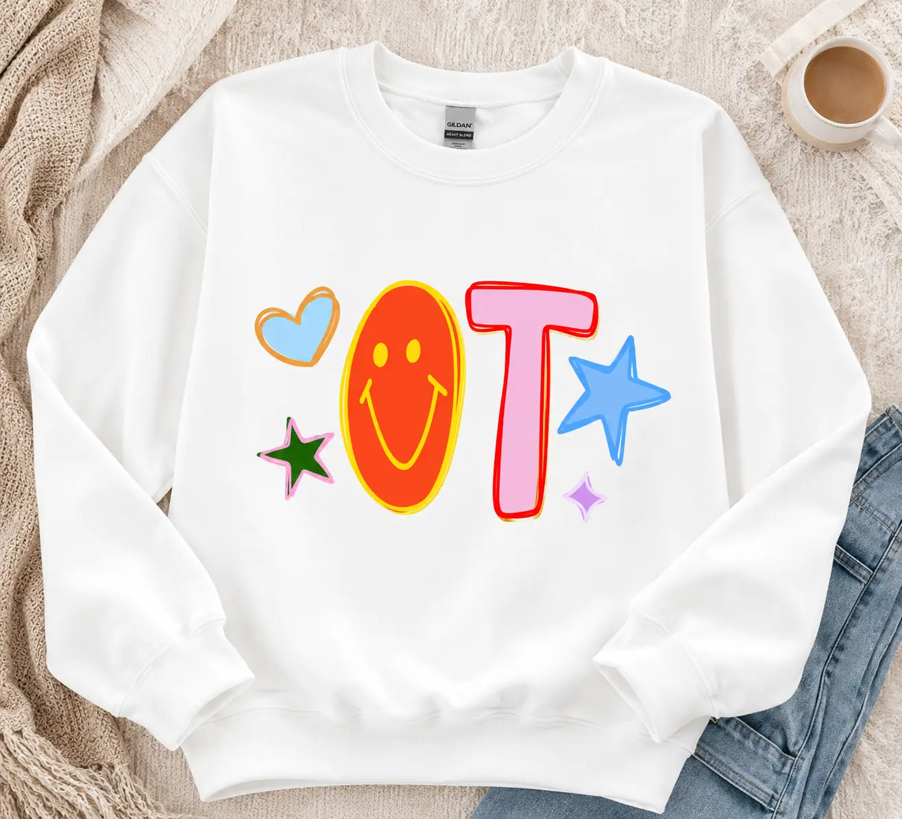 OT Shirt, Occupational Therapy Graphic Tee, Cute Therapist Comfort Colors T-Shirt Gift for Occupational Therapists and OT Students