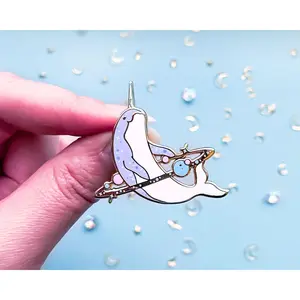 Cosmic Narwhal Enamel Pin
