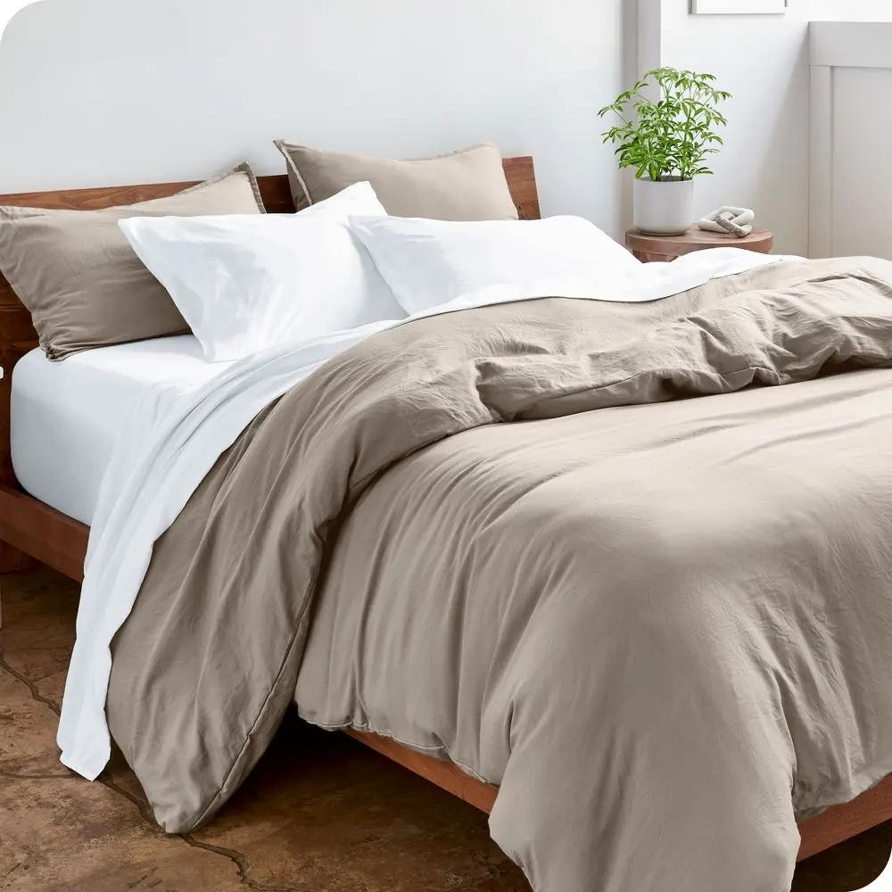 Washed Pebble Beach Duvet Cover and Sham Set by Bare Home