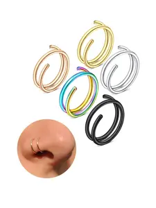 Stainless Steel Nose Ring Set, Durable Fashion Design, Ideal for Daily Wear, Premium Material, Perfect Gift Idea, Nose Piercing Jewelry