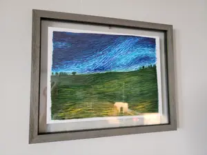 Windy Plains Watercolor Original Framed Landscape