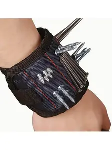 Magnetic wristband tool kit, electrician accessories, magnetic pickup tool, adsorption screw magnet, magnetic wrist strap