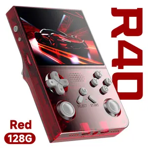 R40 Retro Handheld Game Console 3.5" IPS Screen 15000+ Classic Games 128G TF Card 3000mAh Battery Portable Travel Emulator Perfect Birthday Halloween ChristmasGift