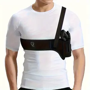 Quick Draw Shoulder Holster Universal Shoulder Carry Gun Holster Tactical Holster Quick Extraction Invisible Design Unisex Suitable for Chest or Belt Rubber Material Ideal for Hunting and Fishing Suitable for 9 LCP, LC9, Sig P365 Compact etc vintage strap