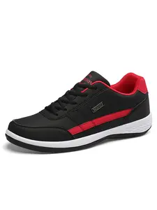 New Men's Sport Shoes, Athletic Shoes, Sporty Running Shoes, PU Leather Running Sneakers, Durable Anti-Slip Sole, Fashion Outdoor Youth Footwear for Sports & Casual Wear, Lightweight Shoes
