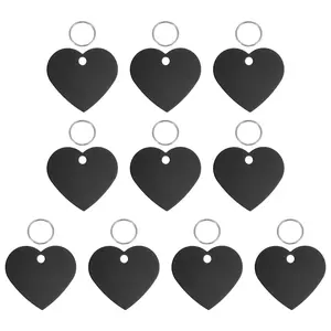 PETAXCELL Pet ID Tags, Personalized Dog Cat Tag Stainless Steel Aluminum Heart Shape Engraved Blank with Key Ring 38x33mm, Intended for Dog / Cat / Name / Pendant Crafts