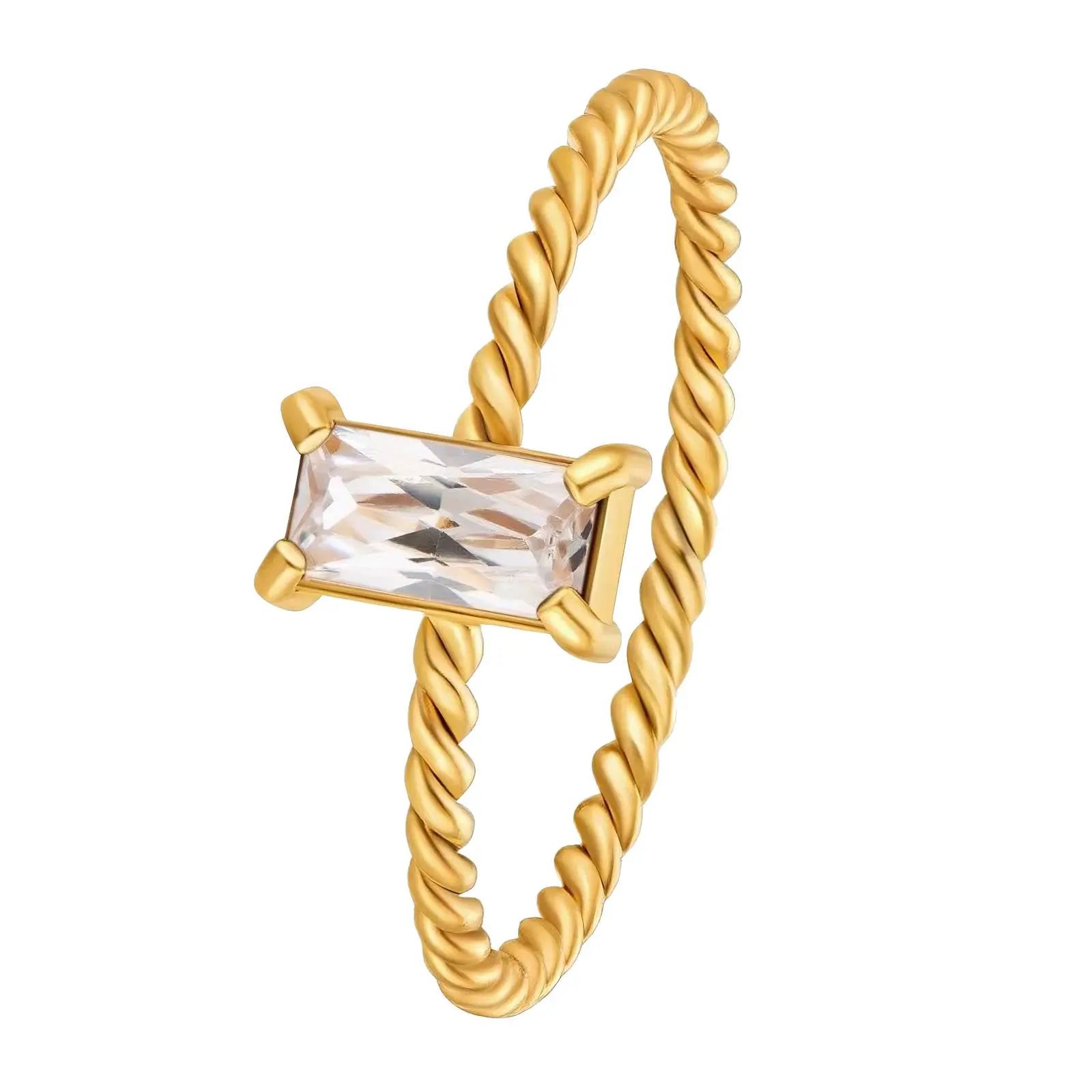 Waterproof Ring, 18K Gold Plated Steel