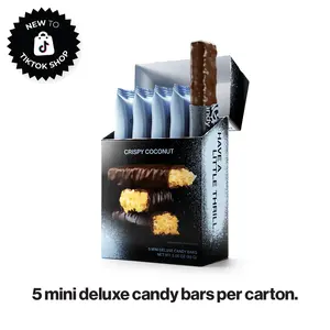 Crispy Coconut Dark Chocolate Mini Candy Bars (5 Count) Carton – Candy Deluxe by Gigantic