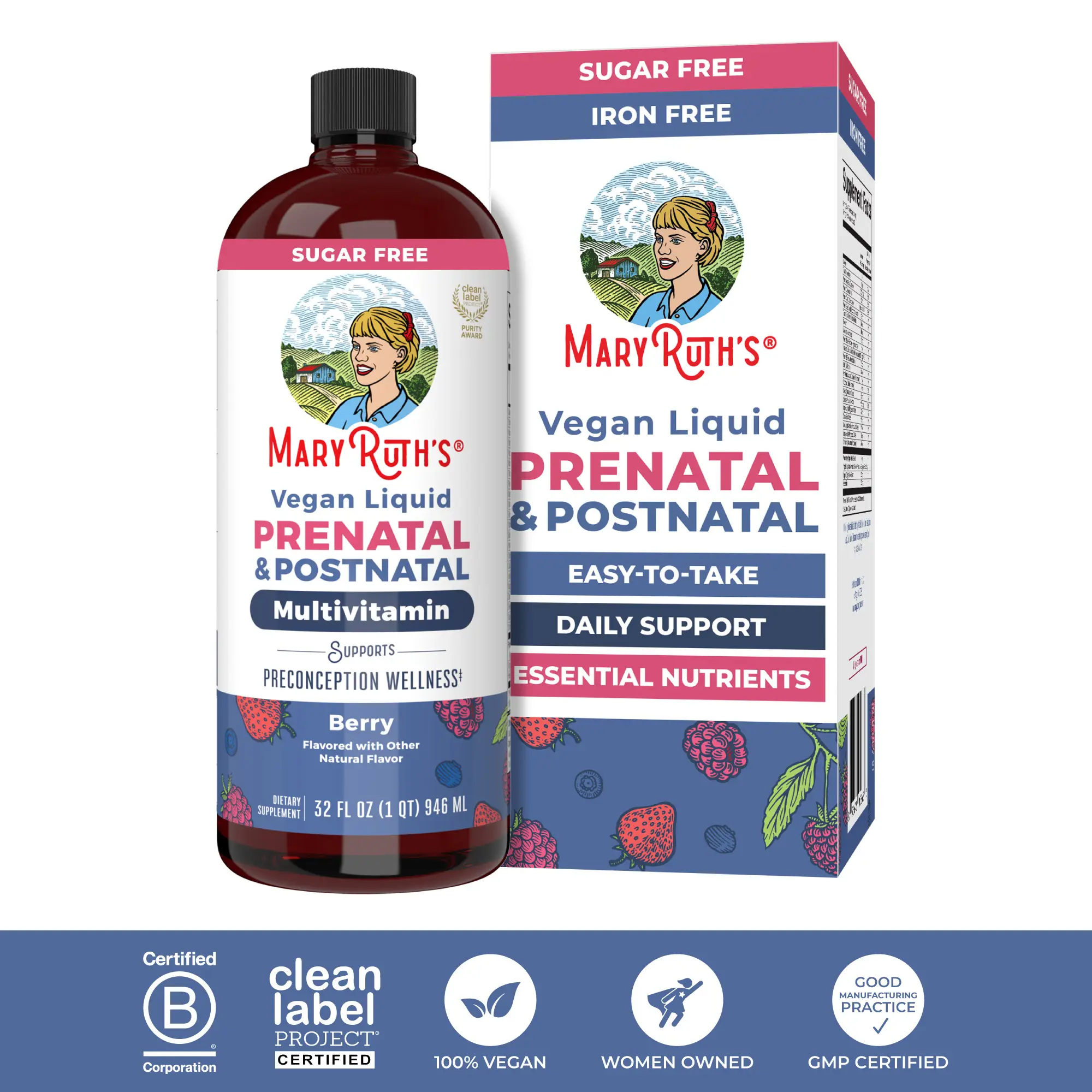 MaryRuth’s Liquid Postnatal & Prenatal Multivitamin - Multivitamin for Pre-Conce...