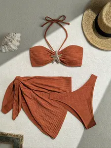 Bikini Set, Swimsuit Style Bikini, Three-Piece Swimsuit for Women, Stylish Beachwear, Comfortable & Trendy Design, Perfect for Summer Vacation