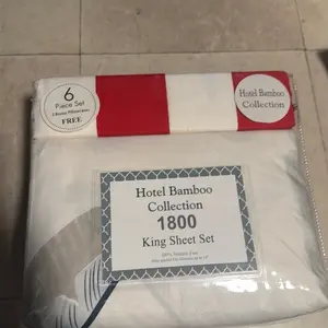 1800 Thread Count Hotel Bamboo Collection King Sheet Set, Soft Breathable Bedding for Luxury Bedroom Comfort