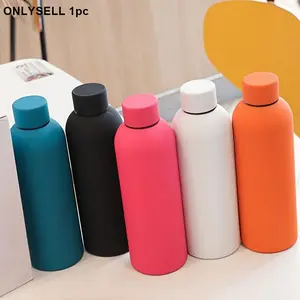 500ml Stainless Steel Reusable Vacuum Insulated Cup, Narrow Mouth, Keep Hot & Cold, Leakproof & Sealed, Lightweight & Portable Water Bottles for Car, Travel, Sports, Gym and Office