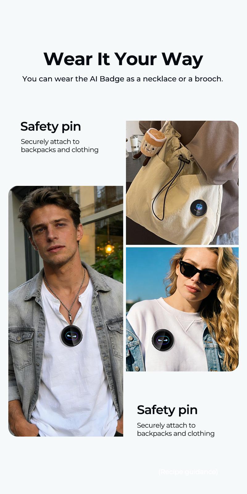 ZNP AI-Badge, Gift, An AI robot designed for conversation, Customizable character, suitable for both boys and girls. emotional companionship, and ease of use. Customizable character. AI dialogue capabilities, suitable for games and learning.